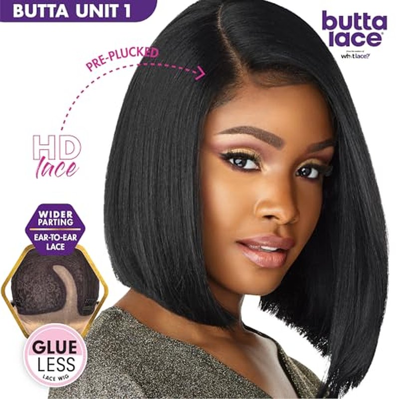 Sensationnel Butta Lace Wigs - Unit 1 Extra Wide 5 Inch Deep Parting Synthetic Preplucked Hairline Glueless Lacefront (613 BLONDE)