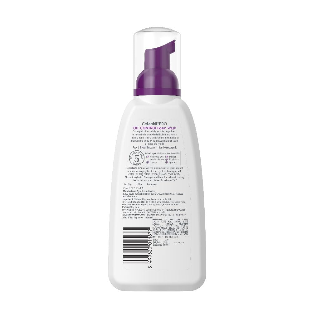 Cetaphil PRO Oil Control Foam Face Wash for Acne & Oily Prone Skin