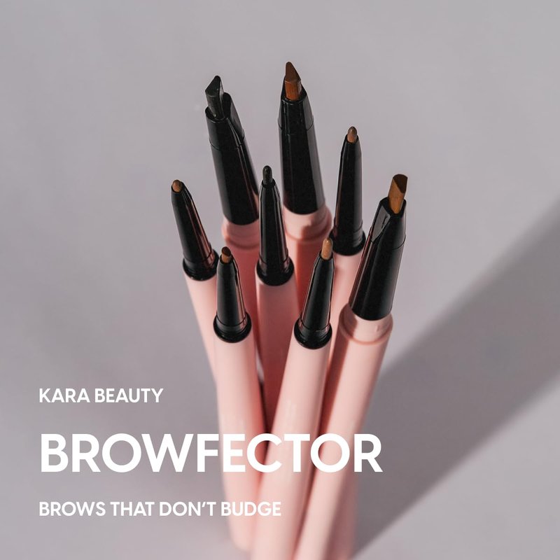 KARA BEAUTY Browfector Double Ended Brow Pencil with Sculpting & Precision Tips, Makeup Eyebrow Pencils for Women, Brow Tint, Eye Makeup & Eyebrow Pen for Shaping & Defining Brows (Soft Brown)