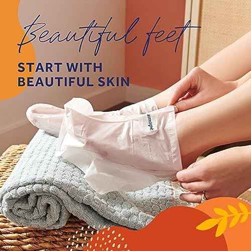 Amop? Pedicure Value Kit, Spa Pampering Pack, Self-Care & Relaxation Gift, contains Pedi Perfect Electric Callus Remover Foot File, 2 Macadamia Oil PediMask Foot Masks, 2 Roller Heads ? 4 pieces