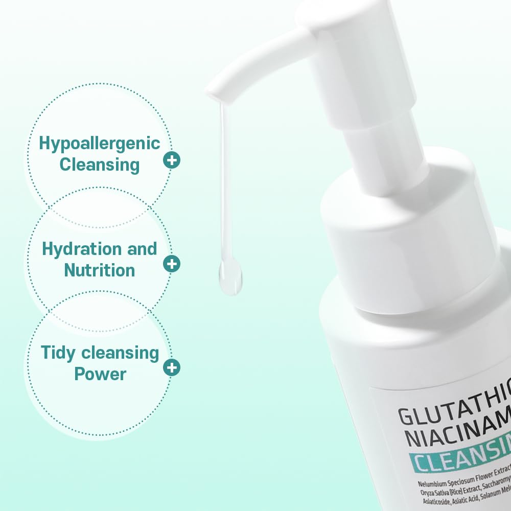 APLB Glutathione Niacinamide Cleansing Oil | LIPO GLUTA NIAC OIL™ 85.9% 3.55 FL.OZ/Korean Skincare, Makeup remover for sensitive skin, Moisturize, Blackhead care