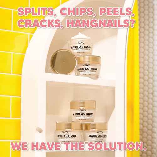 Onyx Professional Hard as Hoof Nail Strengthening Cream, Coconut Scent - Nail Growth and Conditioning Cuticle Cream Stops Splits, Chips, Cracks & Strengthens Nails, 1 oz