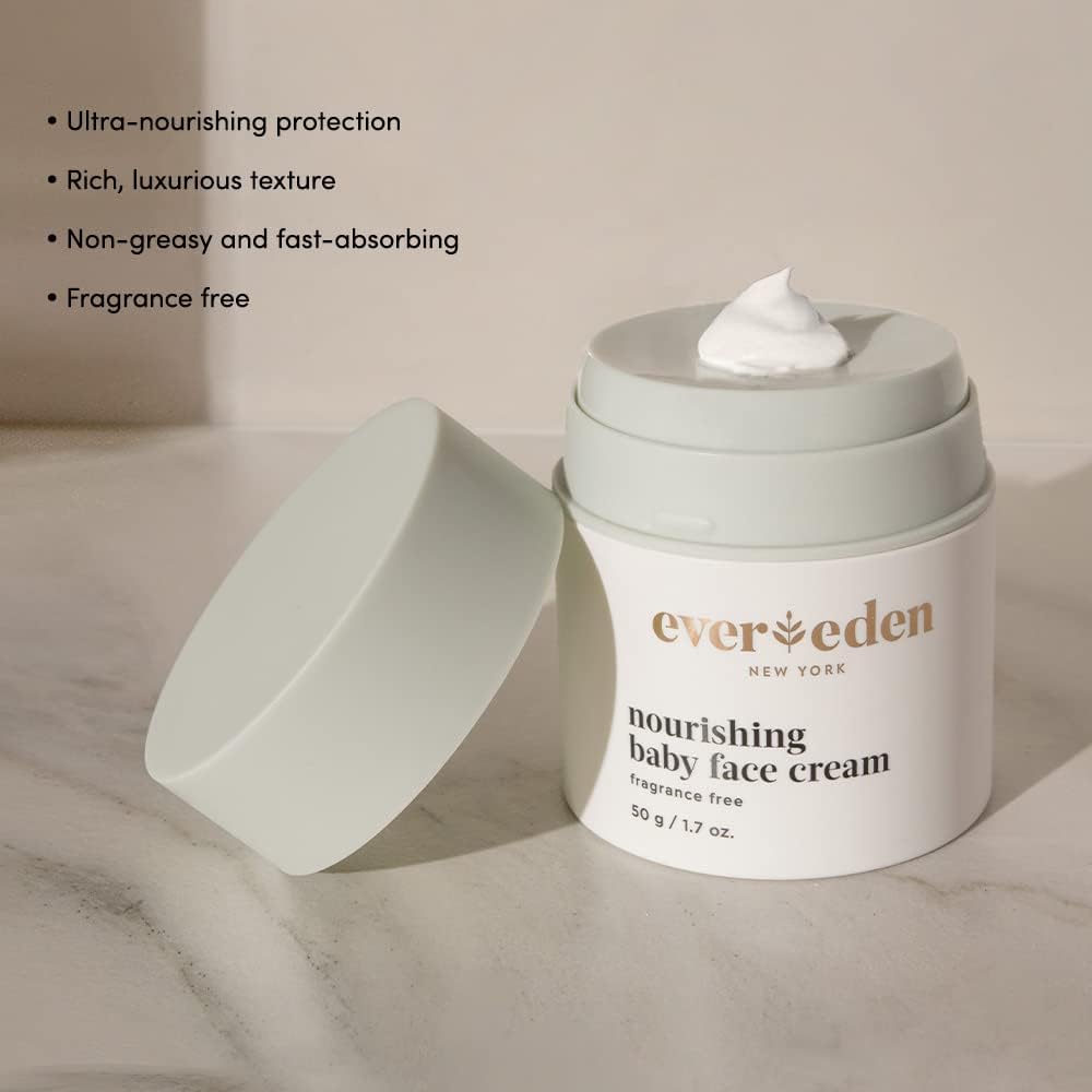 Evereden Baby Face Cream and Lip Balm, Dermatologist-Tested, Unscented