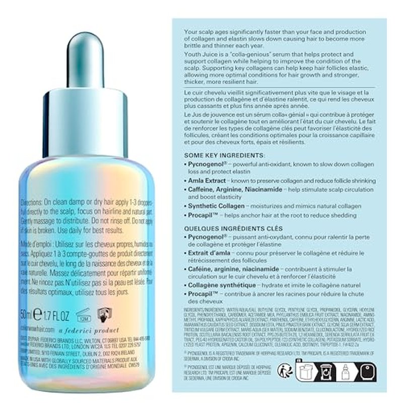 COLOR WOW Youth Juice Collagen Scalp Treatment ? Supports scalp collagen to help keep hair follicles strong and elastic | Creates optimal conditions for growth + stronger, thicker, glossy hair