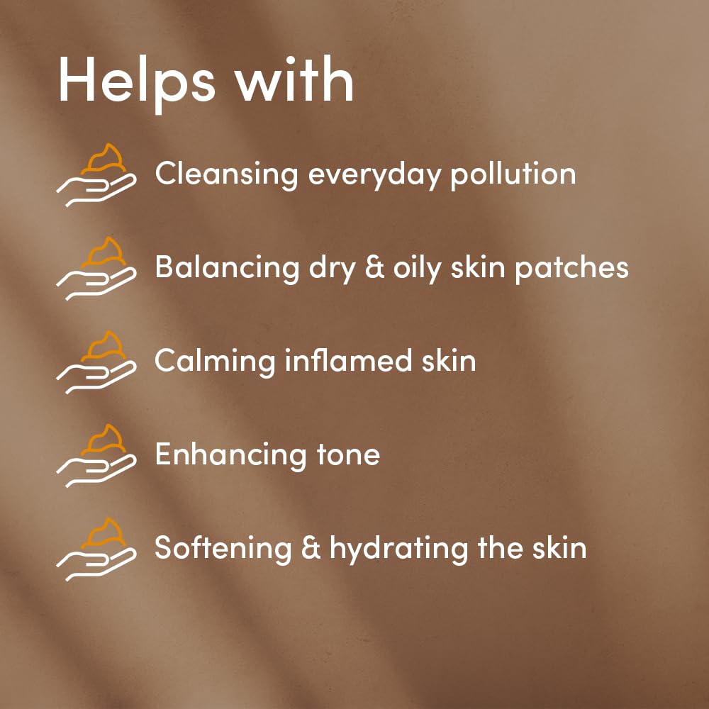 Urban Veda Soothing Facial Wash | Gentle Face Cleanser with Sandalwood Botanics | Moisturizing Face Wash for Dry Skin | For Mature & Inflamed Skin| Sensitive Skin Face Wash for Women & Men| 5.01 Fl oz