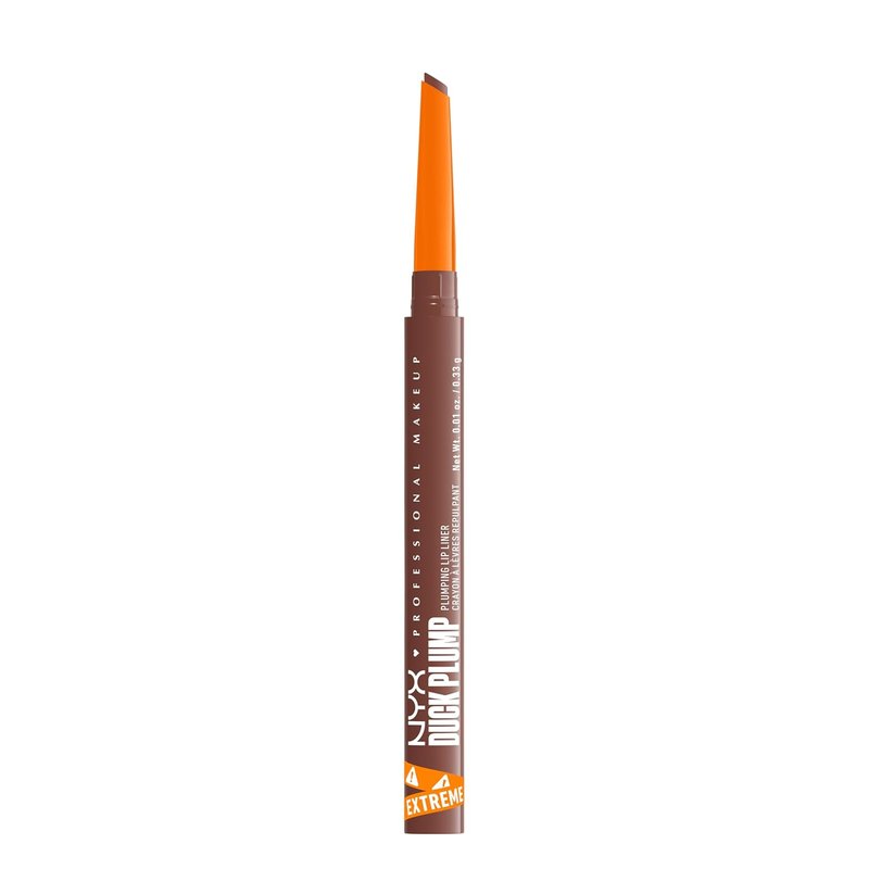 NYX Professional Makeup Duck Plump Lip Liner - Matte Pencil for Long-Lasting 10HR Wear | Deep Nude Shade