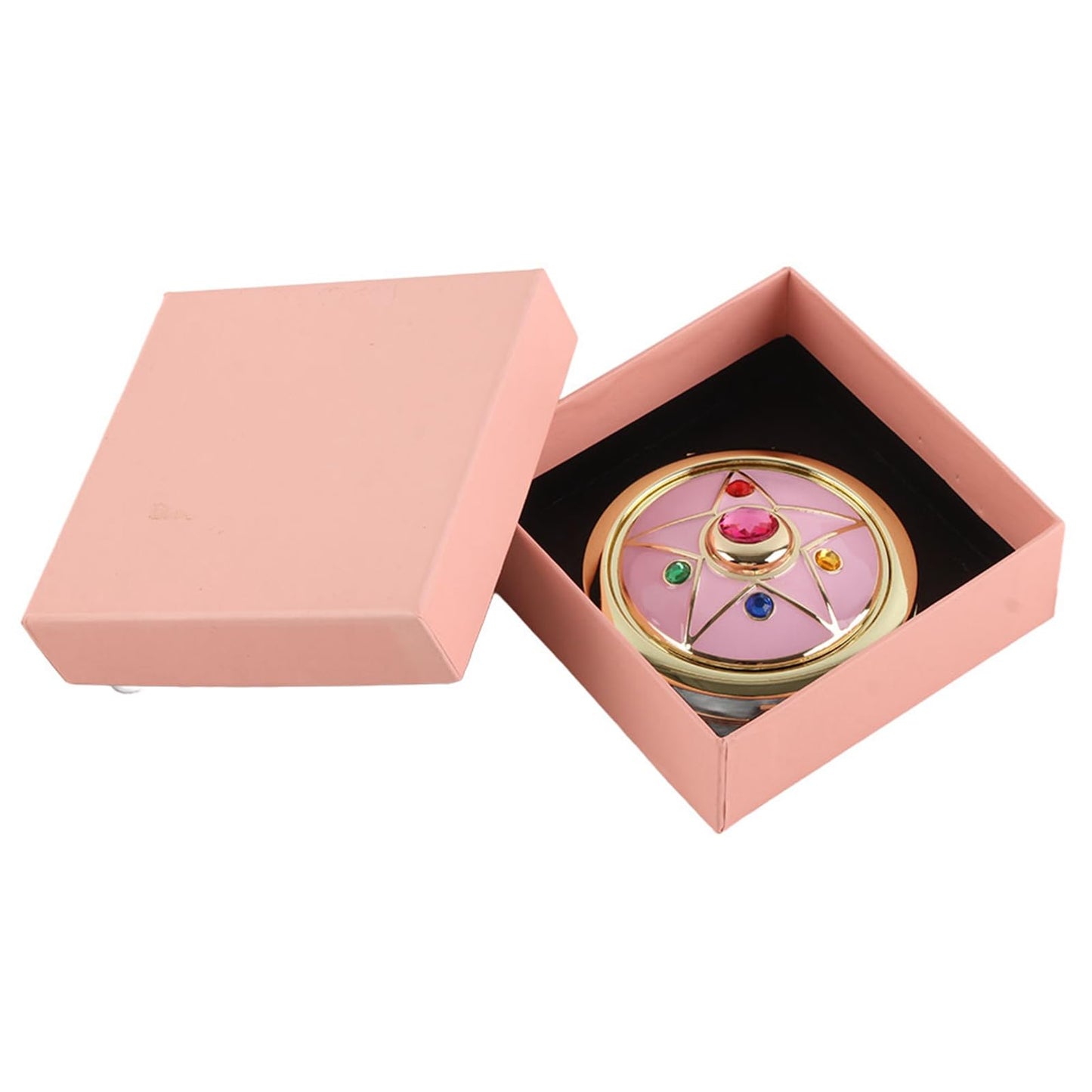 shenruifa Portable Up Mirror Japanese Cute Anime Flop Portable Transformer Silver Crystal Folding (1)
