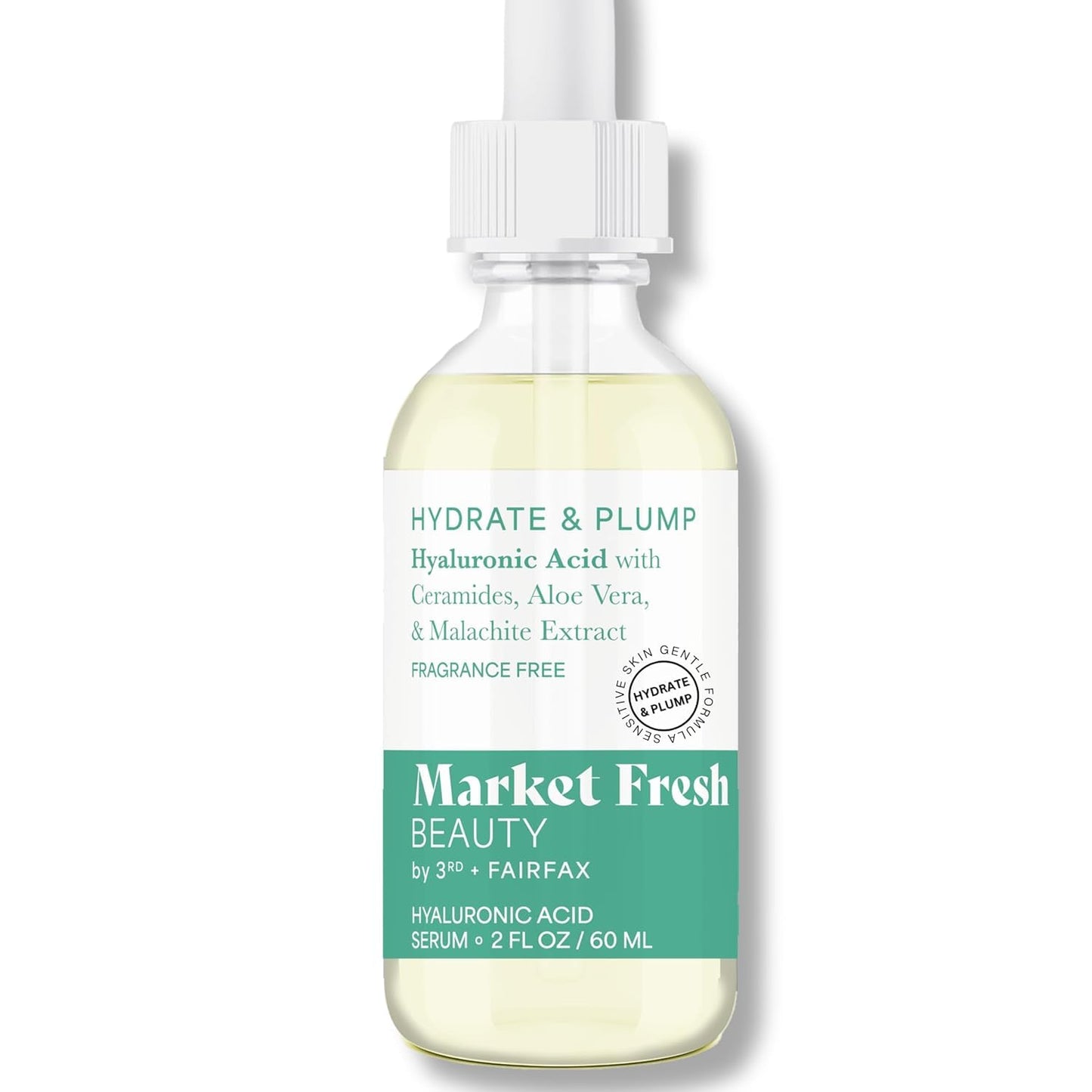 Market Fresh Beauty Serum - Natural moisturizing factors & Aloe Vera | Fragrance-Free | 2 fl oz