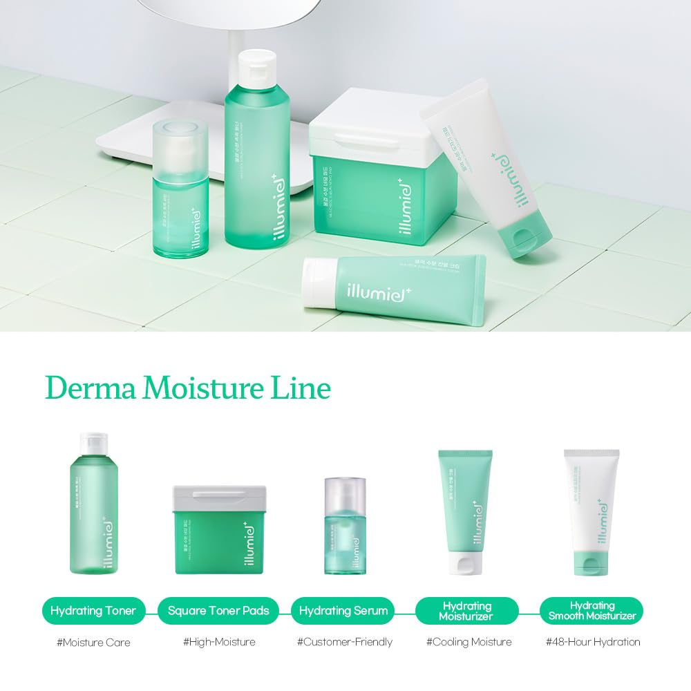 illumiel Aqua Hydrating Moisturizer for Long-lasting Skin Moisture Barrier with Xylitylglucoside & Kakadu Plum Extract Exosome [Vegan & Korean Skincare] - 1.69 fl. oz.