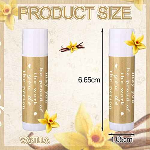 Demissle 100 Pcs Thank You Lip Balm Appreciation Gifts Bulk Inspirational You're the Balm Vanilla Ingredients Lips Care for Thanksgiving Christmas Appreciation Favor Employee Coworker Volunteer