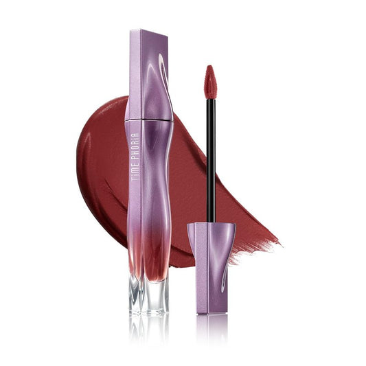 TIMEPHORIA Nebula Velvet Lip Cream, 09 Helion Deep Berry Red Color, Velvet Matte Finish, Lightweight Non-Drying Soft Cream Texture, Blurs Lip Lines, High Pigment Transfer-Proof Long-Lasting Lip Tint