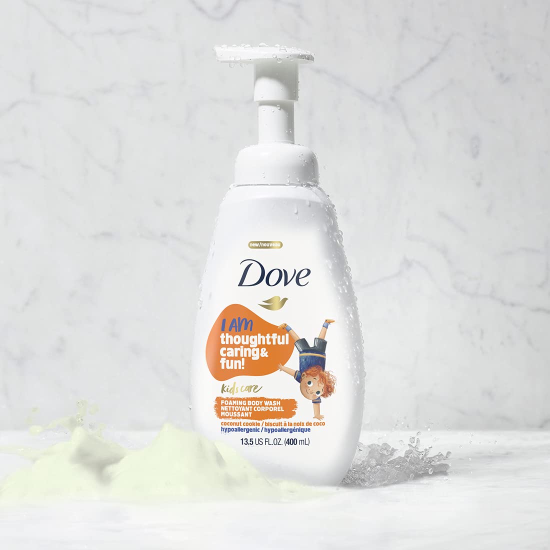 Dove Foaming Body Wash for Kids - Coconut Cookie, Sulfate-Free | 4 Count, 13.5 Fl Oz