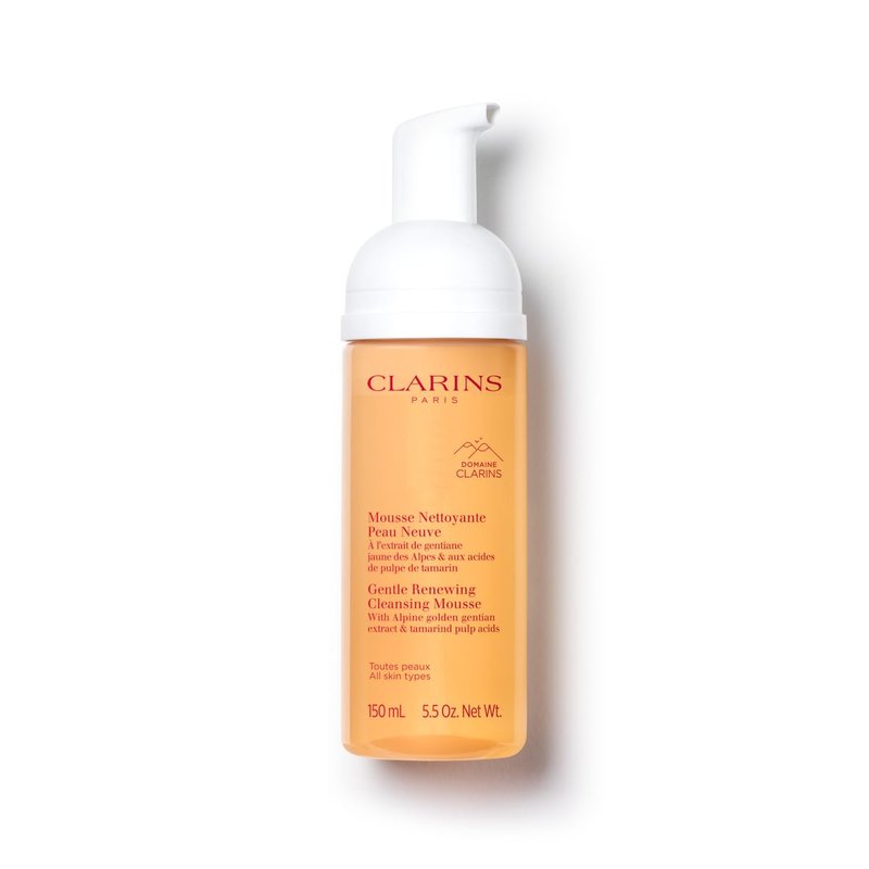 Clarins Gentle Renewing Cleansing Mousse | Cleanses, Gently Exfoliates & Refreshes | Foaming Mousse |Soap-No|SLS-No | Dermatologist Tested | Exfoliating Tamarind Pulp Extract Rich In AHAs | 5.5 Oz
