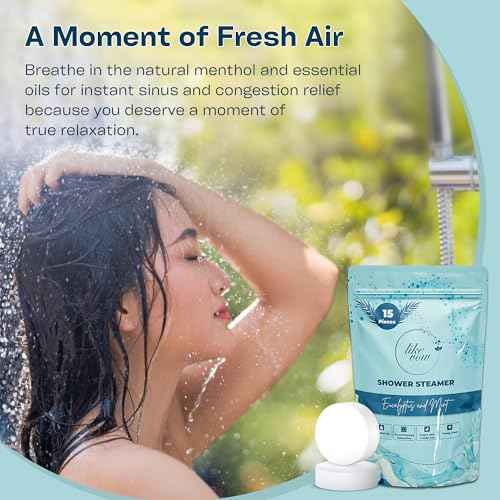 Shower Steamers Aromatherapy -15 Pack Eucalyptus Shower Steamers for Women & Men with Essential Oils, Natural Stress Relief & Self Care Shower tablets for Spa, Mothers Day Gift, Birthday and Christmas