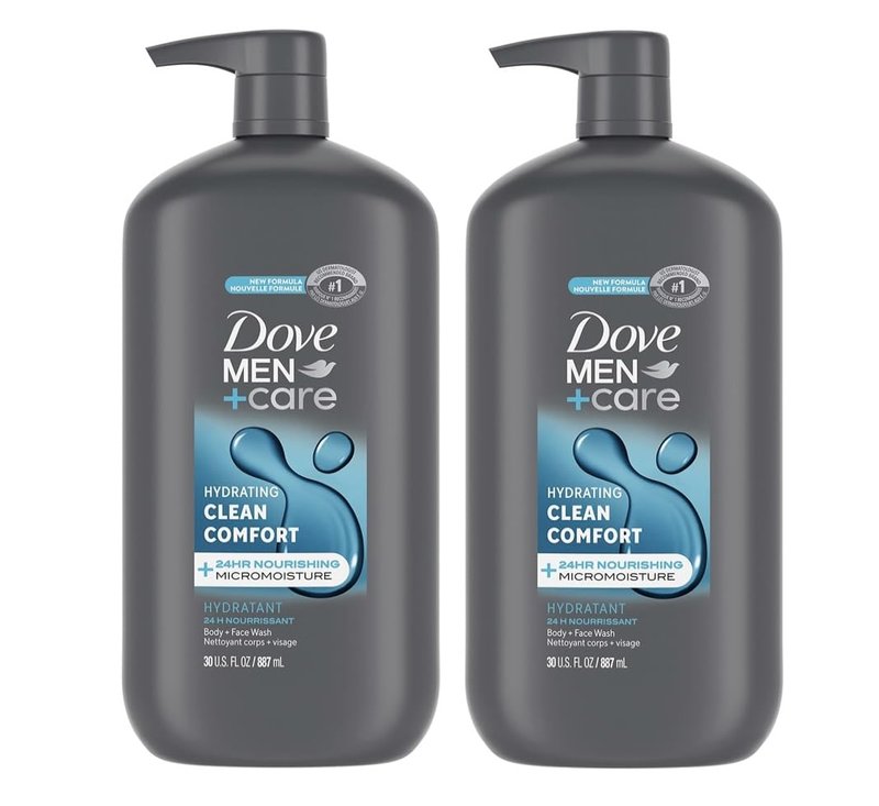 Dove Men+Care Body Wash - Hydrating Clean Comfort with Micromoisture Technology | 30 oz. 2-Pack