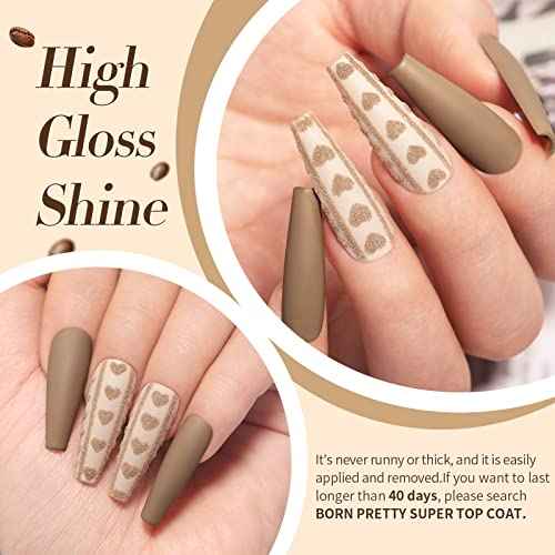 Born Pretty Gel Nail Polish 6 Colos,Nude Brown Skin Tone,Roasted Chestnuts Chocolate Gel Polish Collection Neutral Beige Khaki Gel Polish Kit All Seasons Nail Art Manicure DIY for Home Salon
