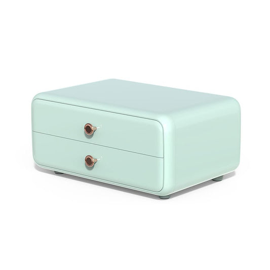 Aiabaleaft Makeup Organizer Cosmetics Makeup Storage Box Skincare Organizers Waterproof and Dustproof with Cover Cosmetic Display Case (Light Green C)