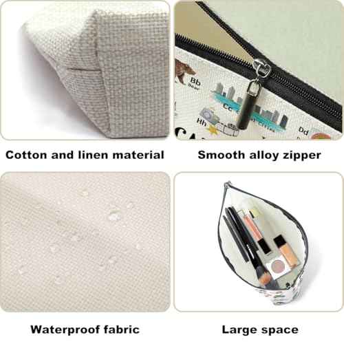 California Alphabet Cosmetic Bag Makeup Bag California Lovers Gift California Travel Souvenir Merch Vacation Friendship Gifts for Women California Lovers Girls Trip Gifts Favors Christmas Birthday