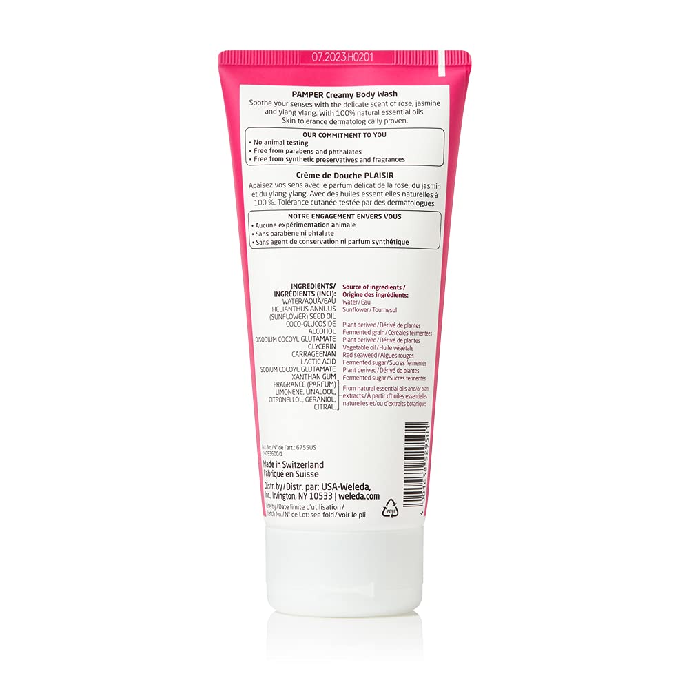 Weleda Aroma Essentials Body Wash Collection, 6.8 Fluid Ounce (Pack of 3), Energy Shower Gel, Pamper and Relax Body Wash, Gentle Plant Rich Cleanser