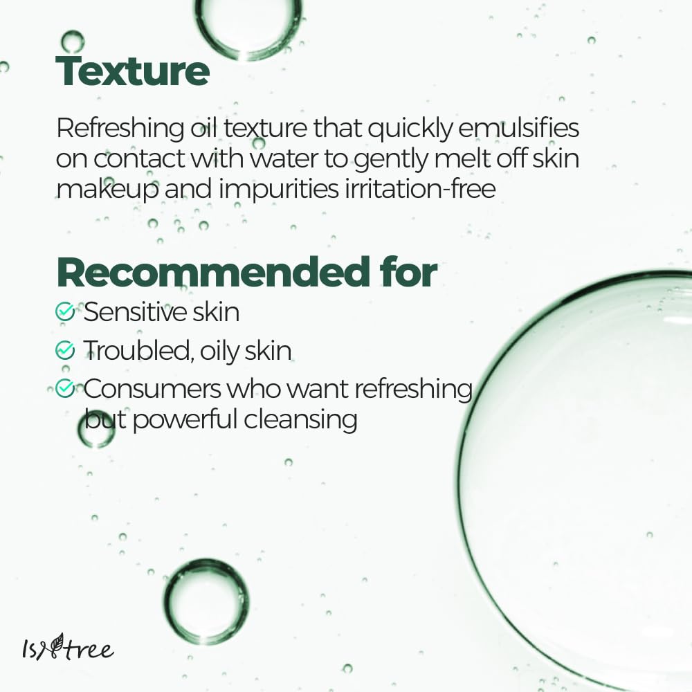 IsNtree Mugwort Calming Deep Cleansing Oil 200ml, 6.76 fl.oz | Korean Oil Cleanser for Sensitive & Oily Skin | Lightweight & Non-Greasy | Soothing & Deep Cleansing | Vegan & Cruelty-Free Skincare