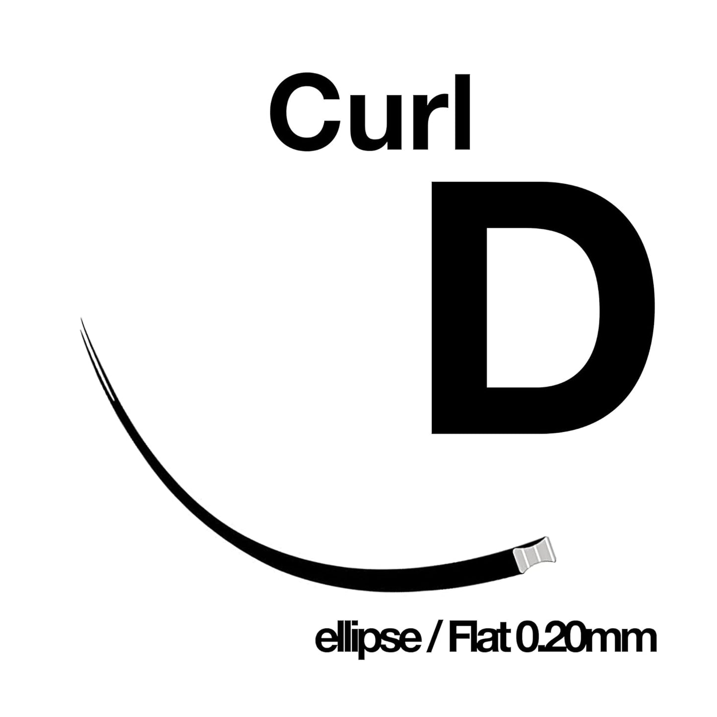 Ellipse Lashes - Flat 0.20mm Thickness D Curl Eyelash Extensions | 9mm Length for Stunning Volume