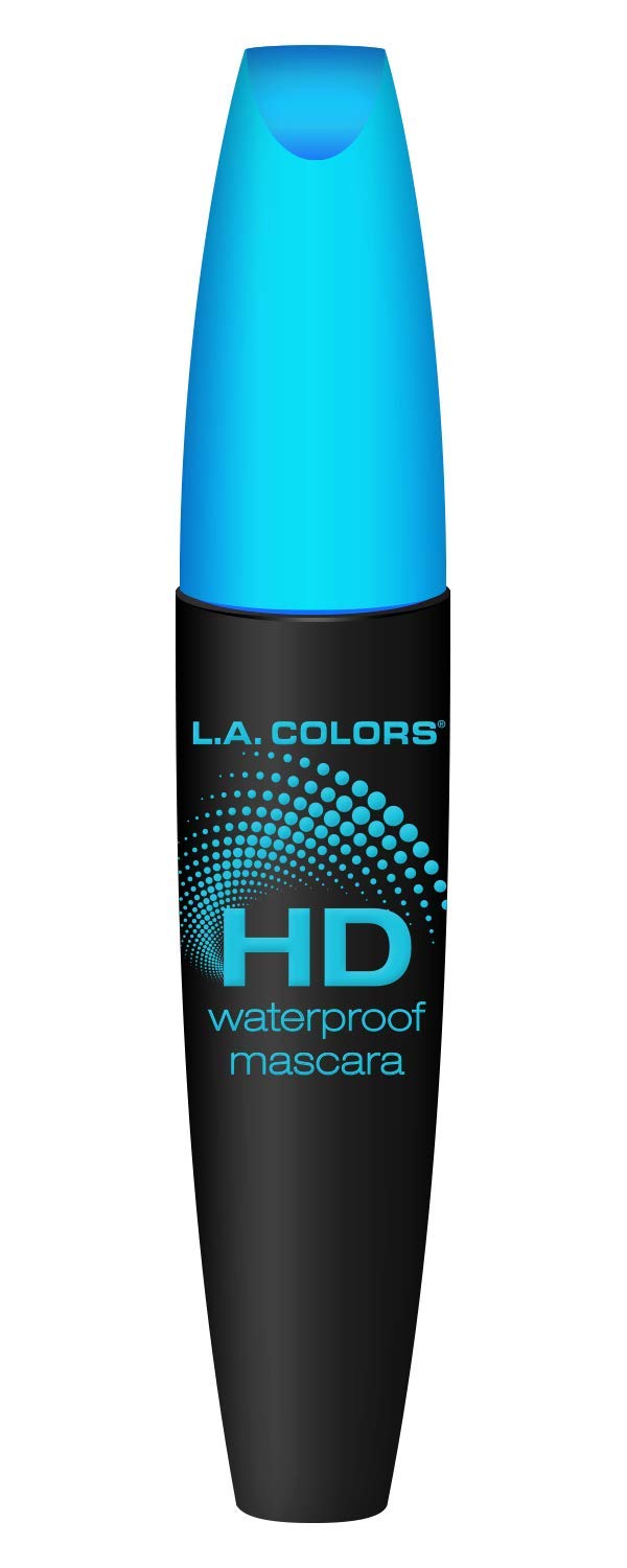 L.A. COLORS HD Waterproof Mascara, Very Black CMS522 (Pack of 2)