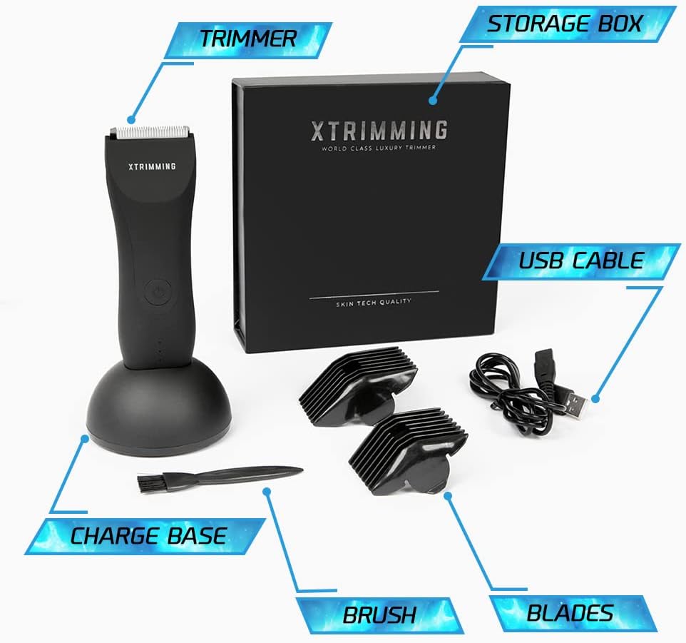 Men's Body Hair Trimmer - Personal Groomer for Smooth Shaving | Waterproof Design, Ergonomic Grip