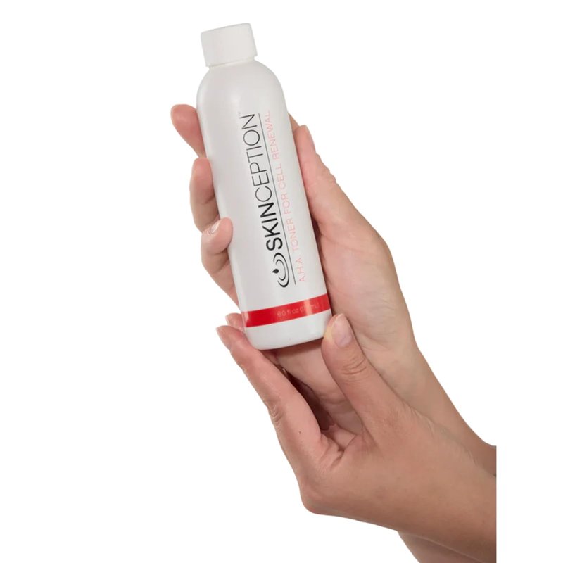 Skinception A.H.A. Toner for Cell Renewal – Gentle Facial Toner with Fruit Enzymes, Shrinks Pores, Reduces Acne, Protects Against Sun & Environmental Damage, 6 oz