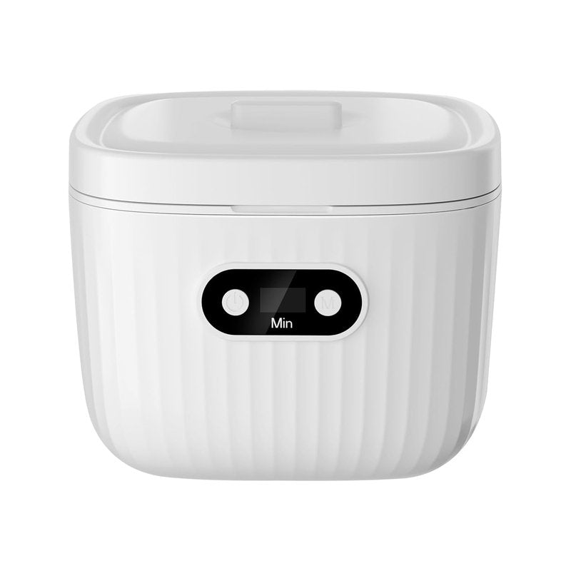 Ultrasonic Retainer Cleaner Machine - 45kHz 250ML Denture & Mouth Guard Cleaner | White