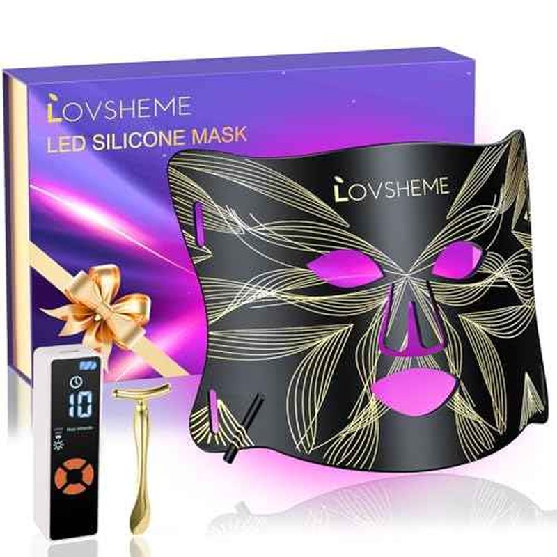 Red Light Therapy for Face, LED Face Mask Light Therapy, Omnilux Red Light Therapy Mask for Wrinkles, Acne, Skin Rejuvenation, 320 LEDs, 3 Modes, 10-Min Auto Off, Eye Protection Included