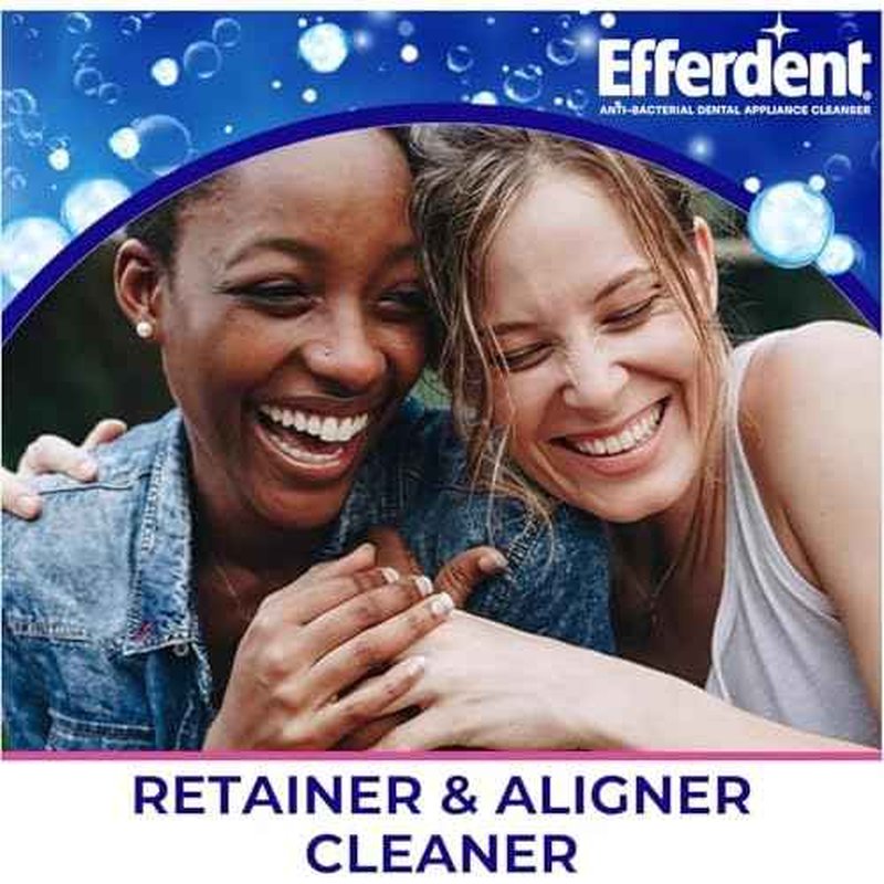 Efferdent Retainer Cleaning Tablets, Denture Cleaning Tablets for Dental Appliances, Minty Fresh & Clean, 90 Count. (Pack of 5)