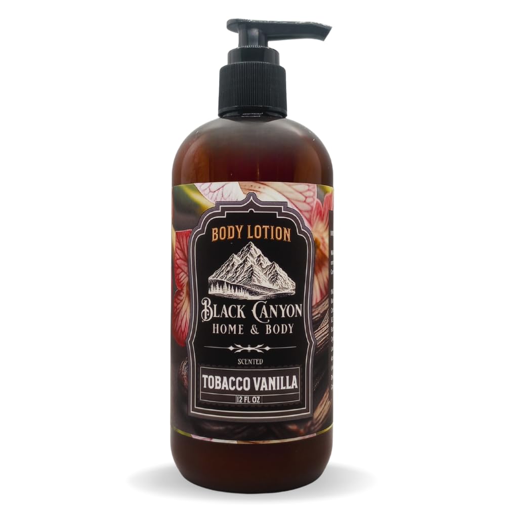 Black Canyon Tobacco Vanilla Scented Body Lotion with Lanolin and Jojoba Oil, 12 Oz