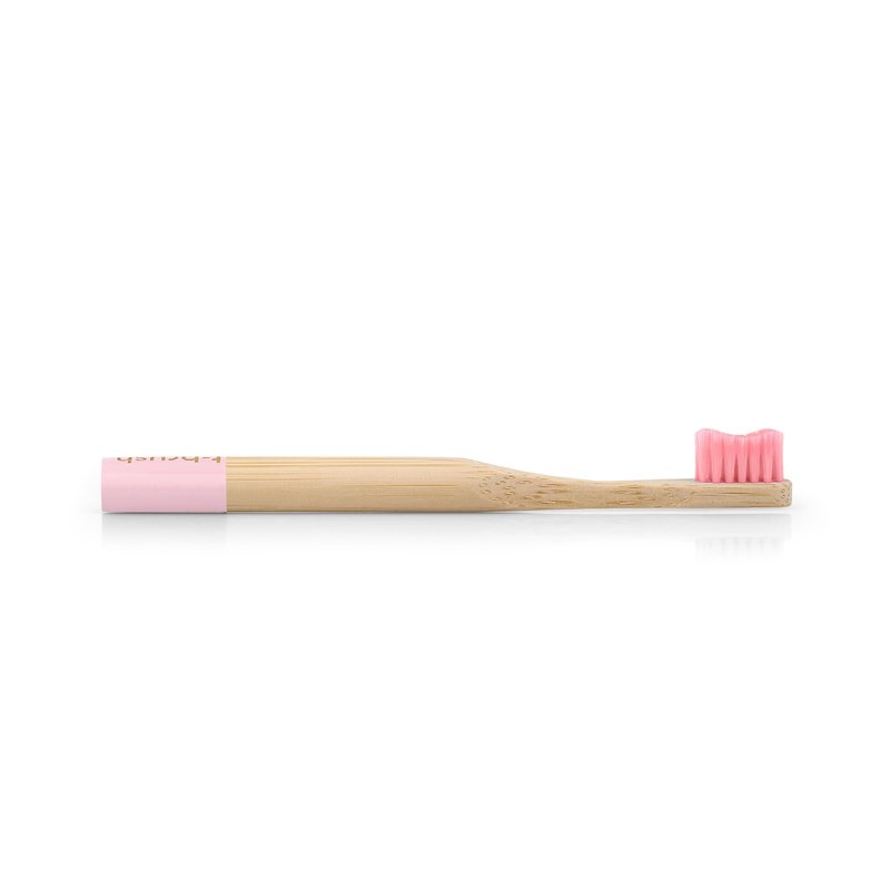 t-brush Kids Bamboo Toothbrush - Pink Colour - Cute Fun Toothbrush