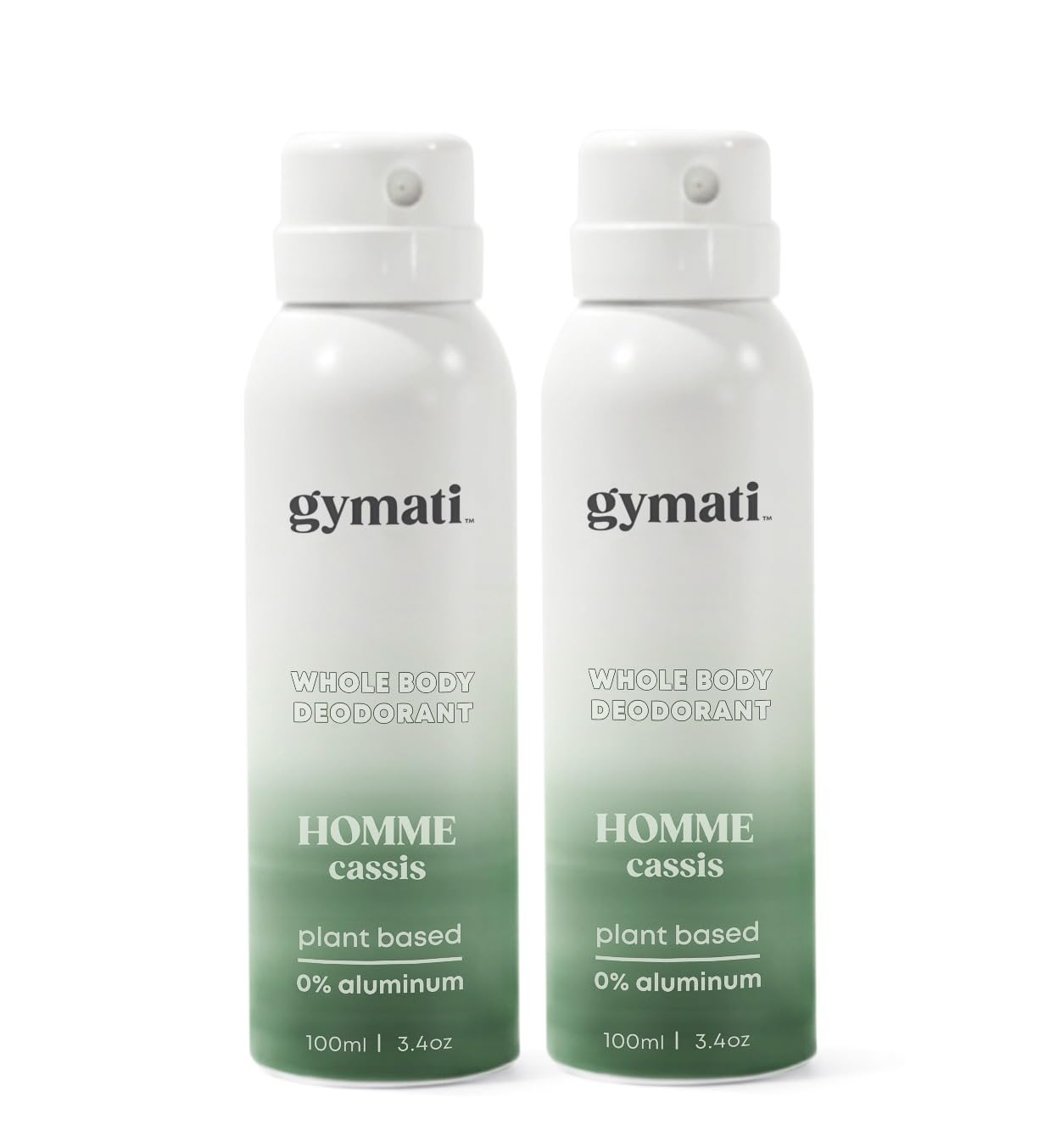 Gymati Natural Deodorant Body Spray – Aluminum-Free, Plant-Based Blend with Aloe & Zinc, Long-Lasting Odor Protection, Luxury-Inspired Scent Men, Pack of 2