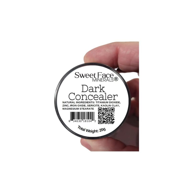 Mineral Makeup Dark Concealer - Matte Loose Corrector Powder for Blemishes & Dark Circles | 20g Sifter Jar