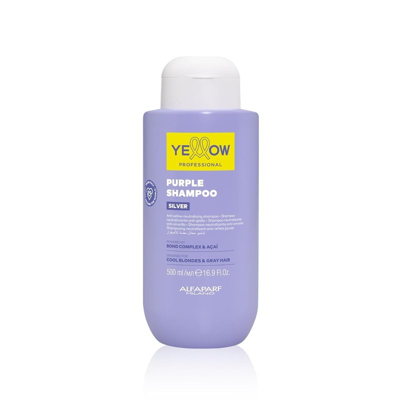 Alfaparf Milano Purple Shampoo - Anti-Yellow Neutralizing Formula for Cool Blonde & Gray Hair | 16.9 fl oz