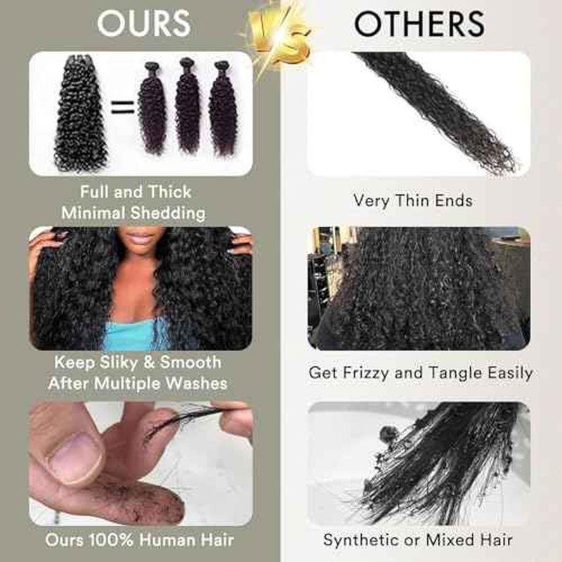 Human Hair Bundles Water Wave Bundles Human Hair With Frontal Closure (26 26 26+18£¬Free Part) 12A Curly 3 Bundle With 13x4 HD Lace Frontal With Baby Hair 1B# Curly Wave Human Hair Extensions