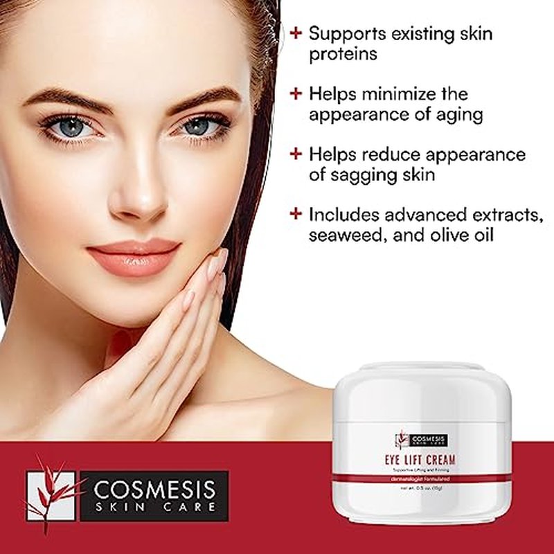 Eye Lift Cream - Lifts & Firms, Promotes Collagen & Elastin Formation, Minimizes Aging - 0.5 fl oz - Cosmesis