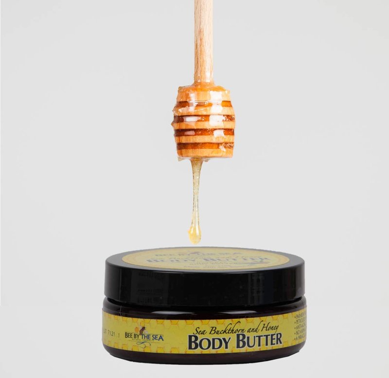 Honey & Sea Buckthorn Body Butter Cream - Nourishing Moisturizer for Dry Skin | 6 oz