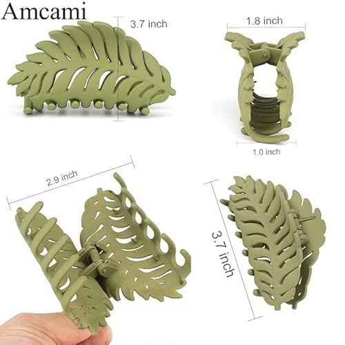 AMCAMI Hair Claw Clips for Women 3.7inch Non-slip Large Strong Hold Claw Clips for Thick Hair Trendy Jaw Hair Clips Banana Clips Hair Hair Clips for Women Hair Accessories for Women and Girls 8 pack