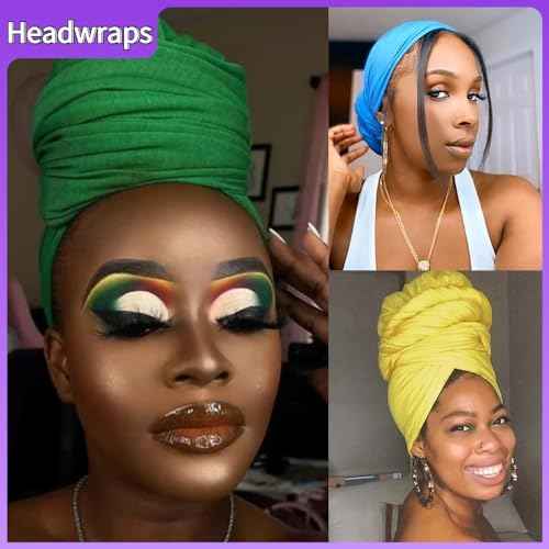 Head Wraps for Women Long Headwraps Hijabs Scarf Large Headscarf Stretch Tie Hair Headbands