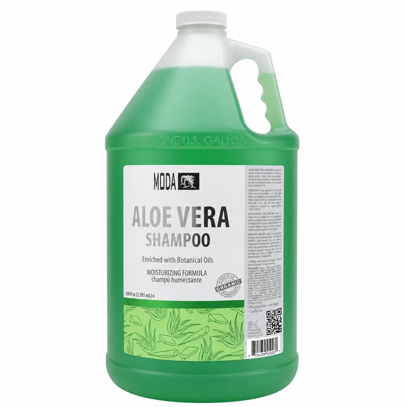 MODA Shampoo - Moisturizing Shampoo for All Hair Types - 128Oz, Professional - Deeply Cleanses and Conditions, Strengthens, Restores and Shine your Hair (Aloe Vera)