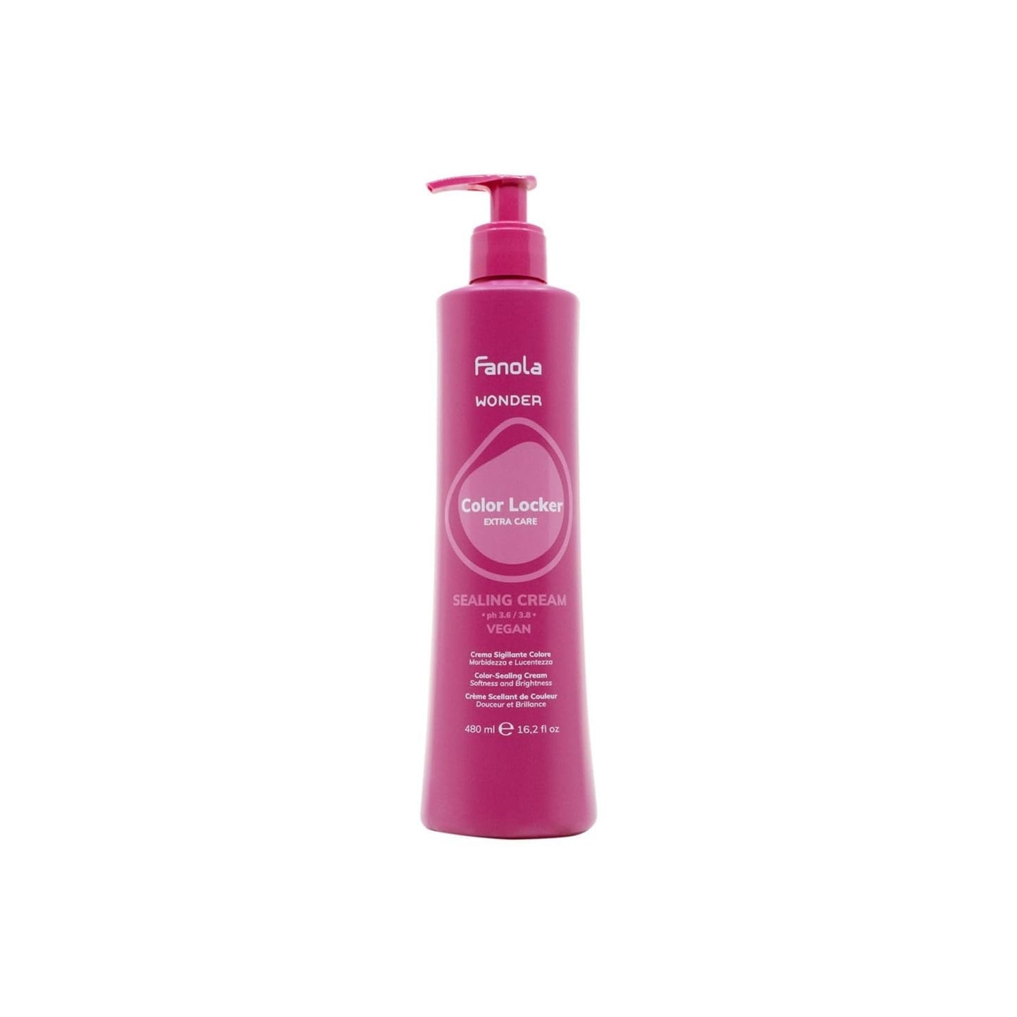 Fanola Wonder Color Locker Sealing Cream for Hair Color Protection - Lock in Hair Shine & Vibrance and Perfect Your Service - Nourishing Protectant for Salon & Home Use (16.2 oz)