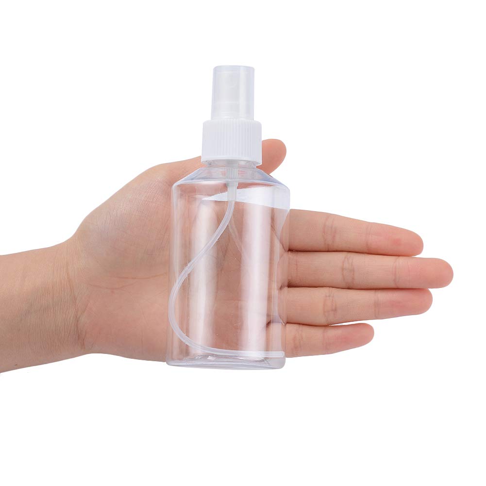 Pandahall 15Pcs Fine Mist Spray Bottles Empty Plastic Reusable Bottles with Pumps Clear 150ml/5oz for Essential Oils, Face Spray, Hair Spray, Travel