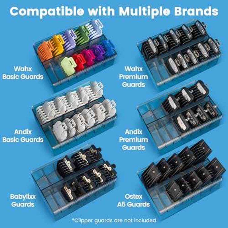 Clipper Guard Holder Organizer with 12 Slots, Sturdy PC Material