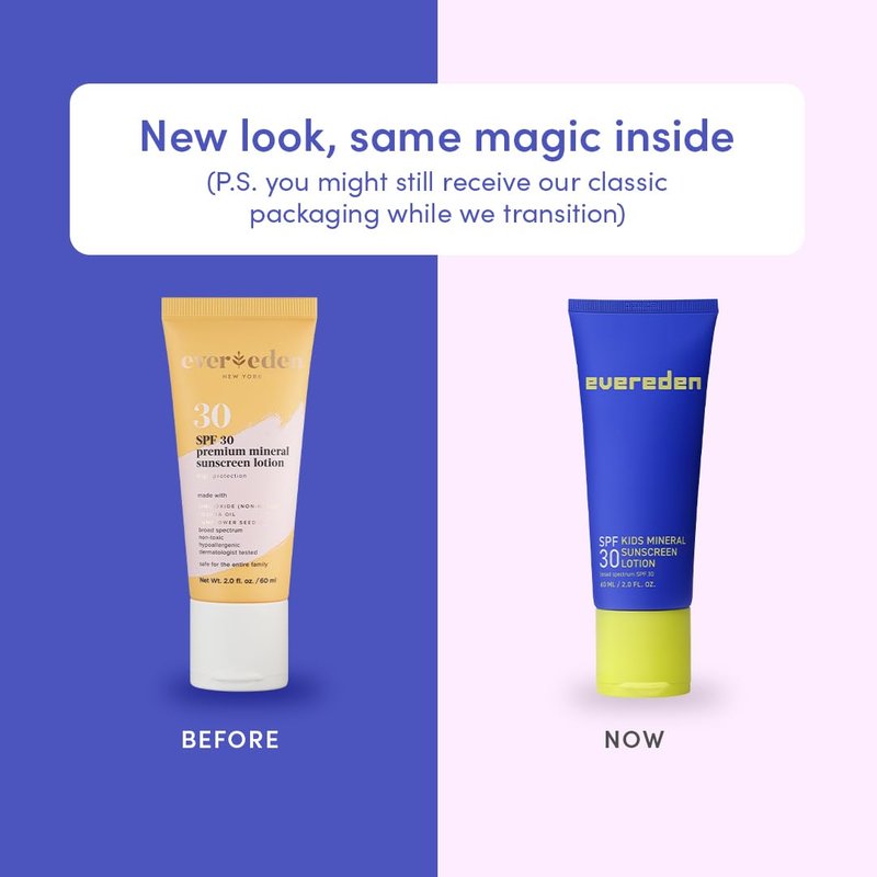 Evereden Mineral Sunscreen SPF 30 | Baby-Safe Whole-Family Sunblock - Non-Nano UVA & UVB Protection