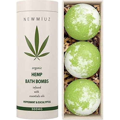 Organic Hemp Bath Bombs Infused Peppermint Eucalyptus Essential Oil Luxurious Bath Essentials Gifts for Dry Skin Immerse Yourself in A Blissful Spa