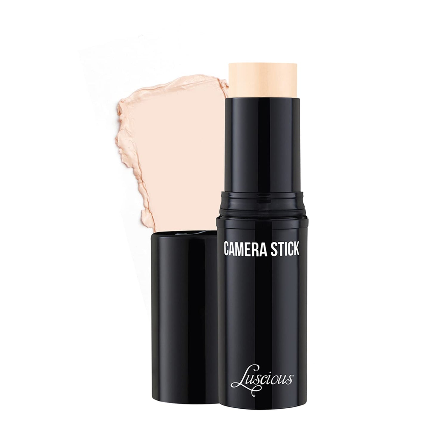 True + Luscious Camera Stick Foundation | Full Coverage Cream for Flawless Airbrushed Skin | Hydrating Non-Comedogenic Formula | Vegan Paraben-Free Cruelty-Free 0.49 oz | Shade 1: Light Beige
