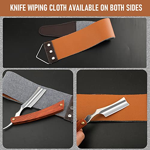 Straight Razor With Strope - Professional Straight Edge Barber Premium Stainless Steel Shaver With Shaving Strop for Men Home & Salon Grooming Using (NO.150)