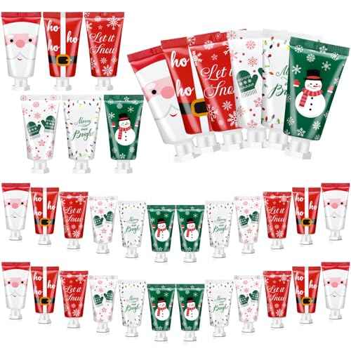 24 Pieces Christmas Hand Cream Gift Set Mini Travel Size Lotion Bulk Beauty Advent Calendar 2025 Holiday Stocking Stuffers for Women Mom Cowrkers Dry Cracked Hands, 30 ml, 6 Natural Plant Fragrances